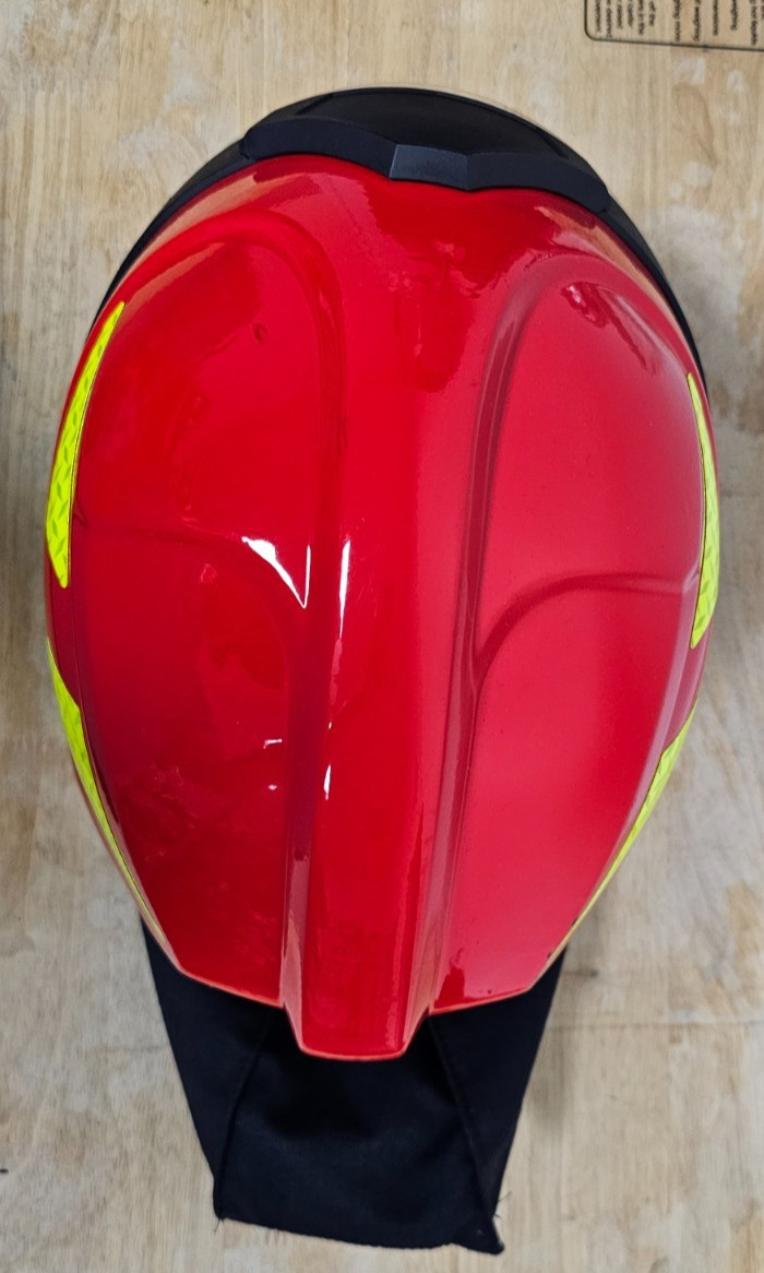 Pacific F15 Jet Style Structural Firefighting Helmet, Red