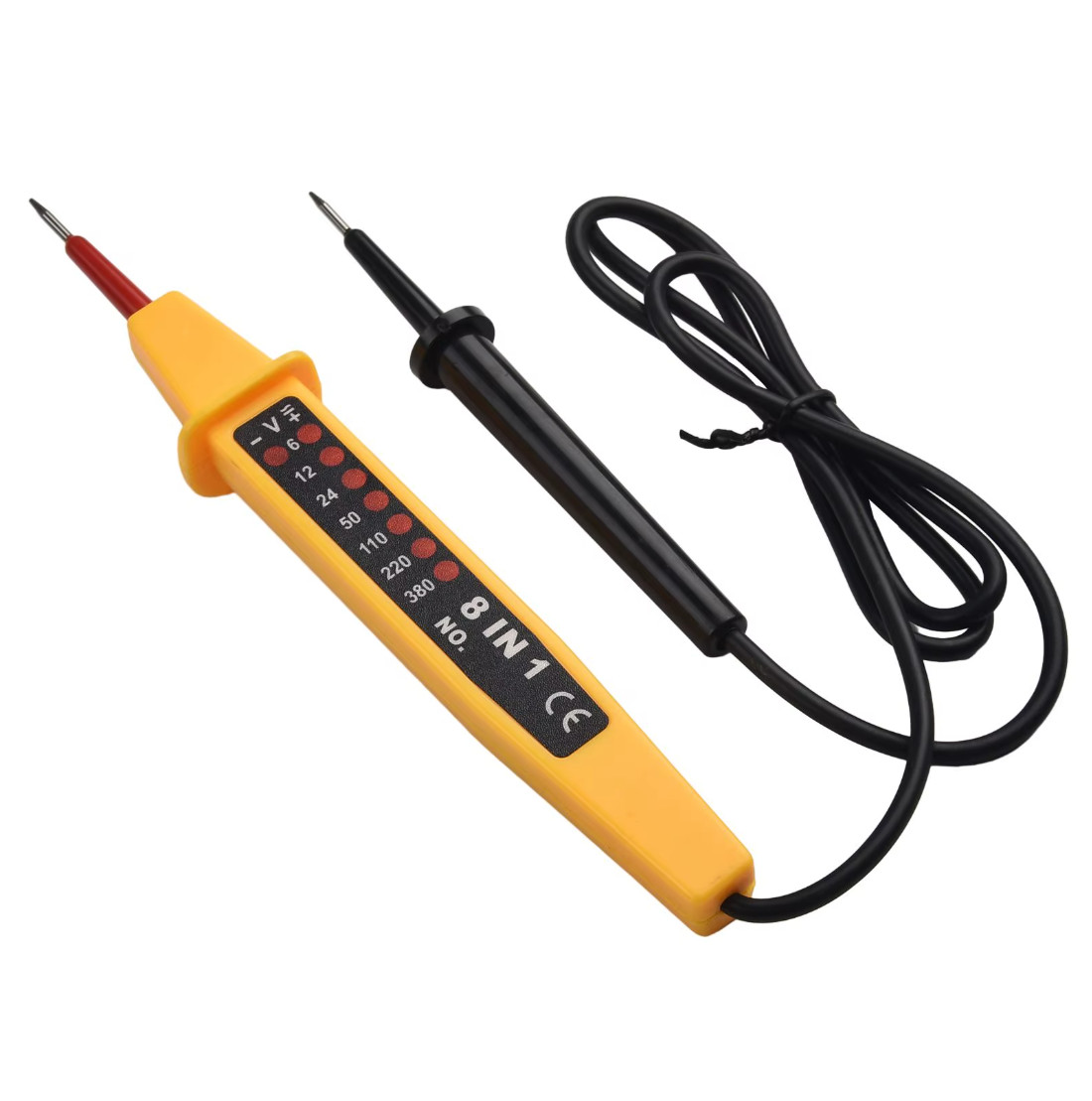 8-In-1 Tester Voltage AC DC 6-500V Auto Electrical Pen Circuit Detector Tester