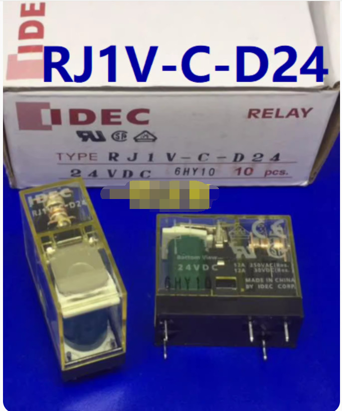 1PC NEW IDEC relay RJ1V-C-D24 24VDC 12A 2NO2NC #LL