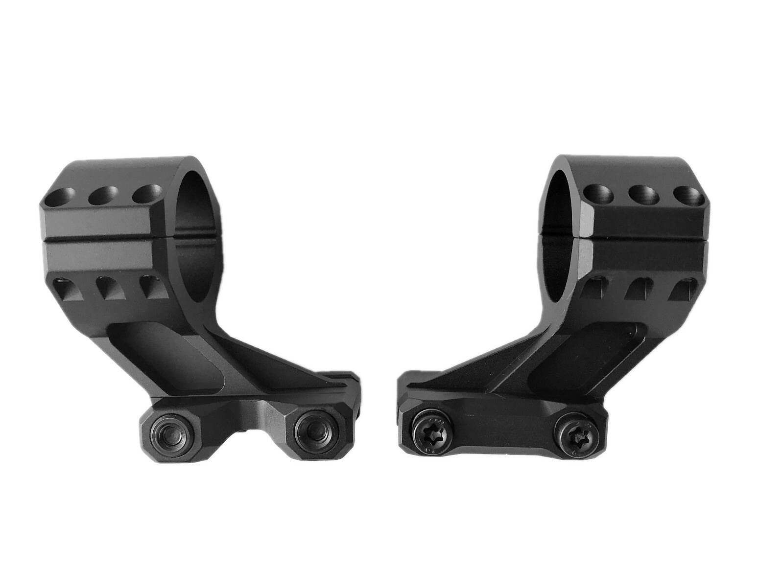 ADE PS004B Easy-Clamp Ridged 30mm Riflescope Ring- MEDIUM HEIGHT 1.535" Inch