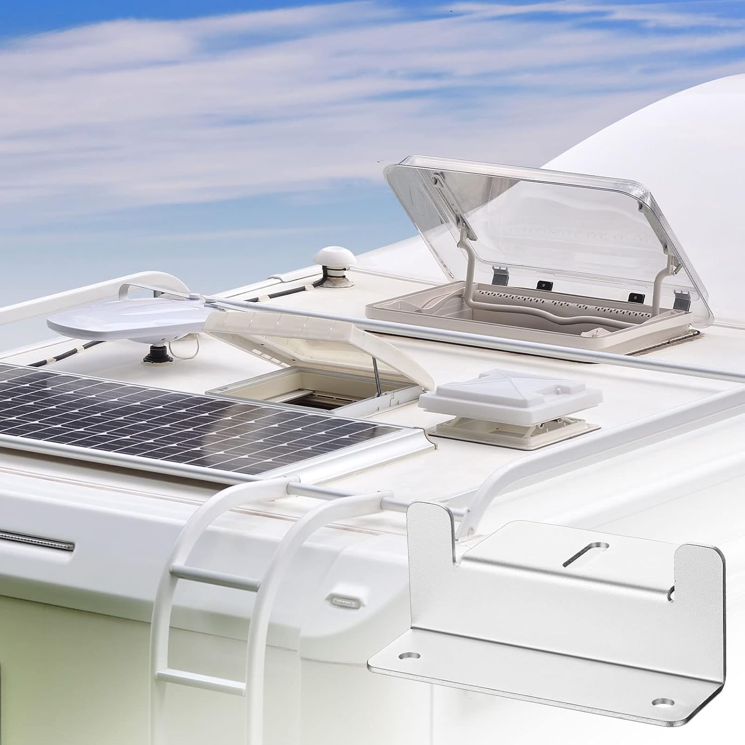 Konohan 10 Set Solar Panel Mounting Brackets Z Bracket Aluminum silver mainly