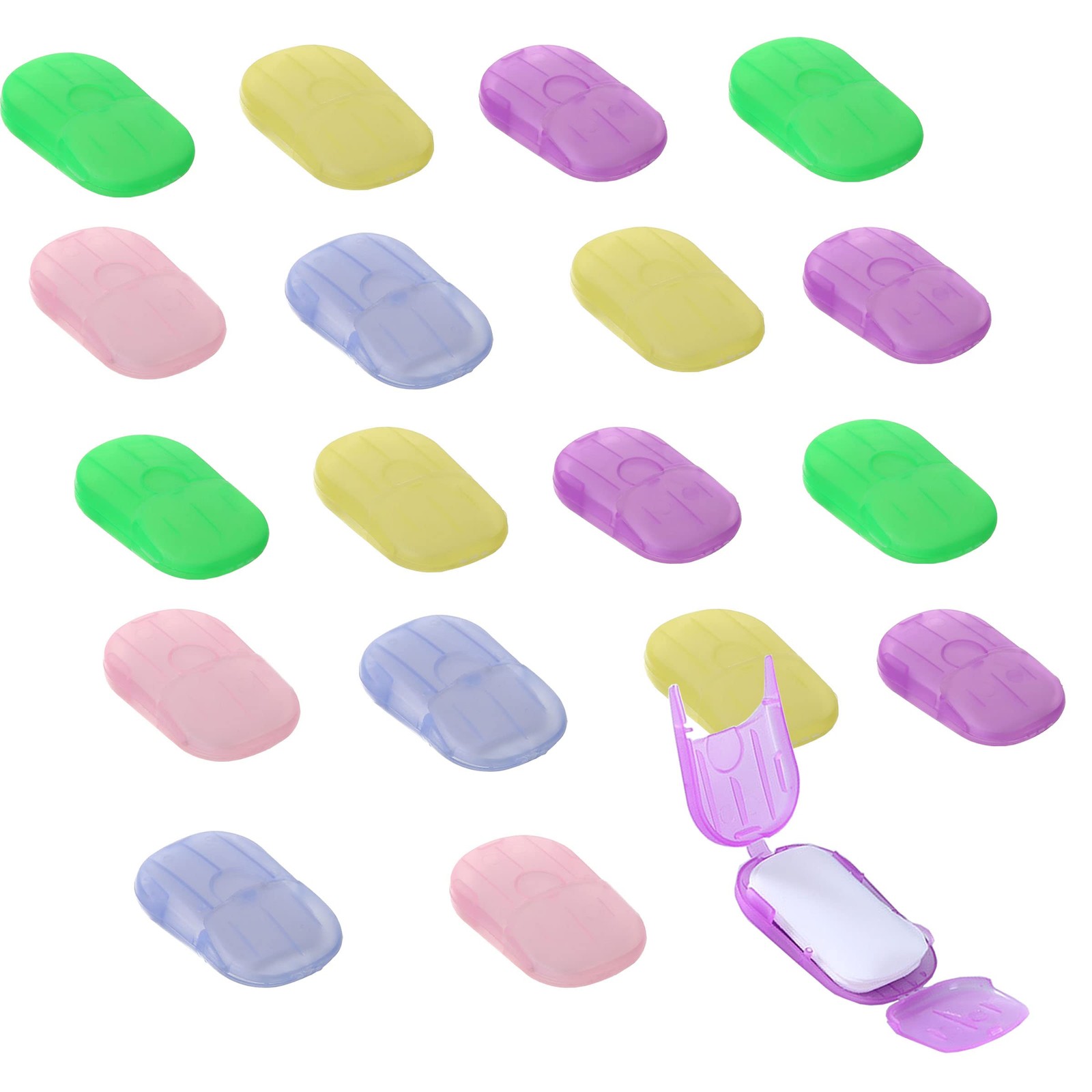 XXYXXY 20 Boxes (400 Sheets) Portable Disposable Travel Hand Soap Sheet 20