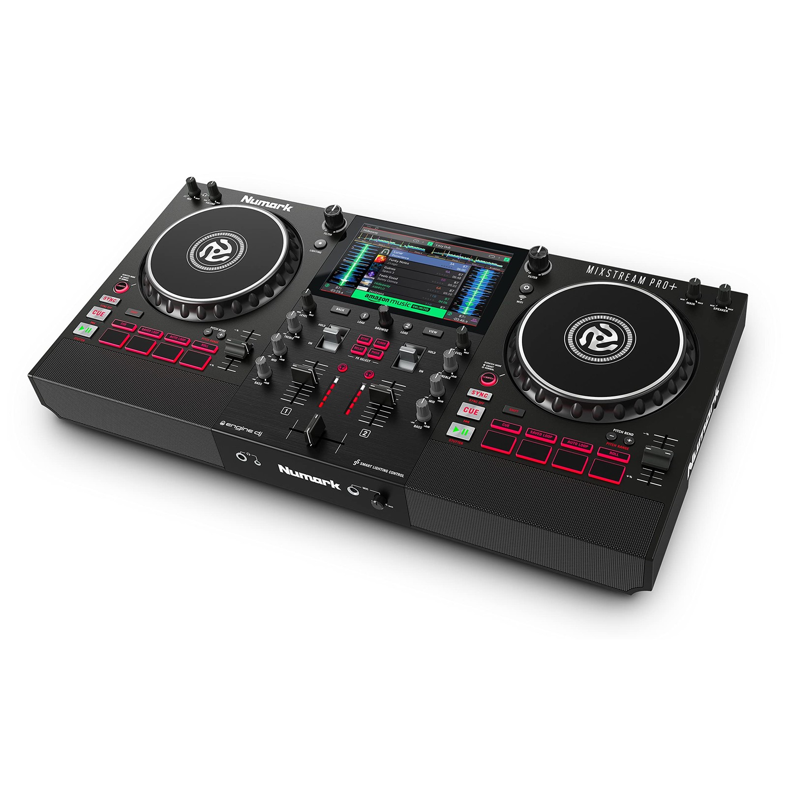Numark Mixstream Pro + Standalone DJ Controller with Stems, Wi-Fi & Speakers
