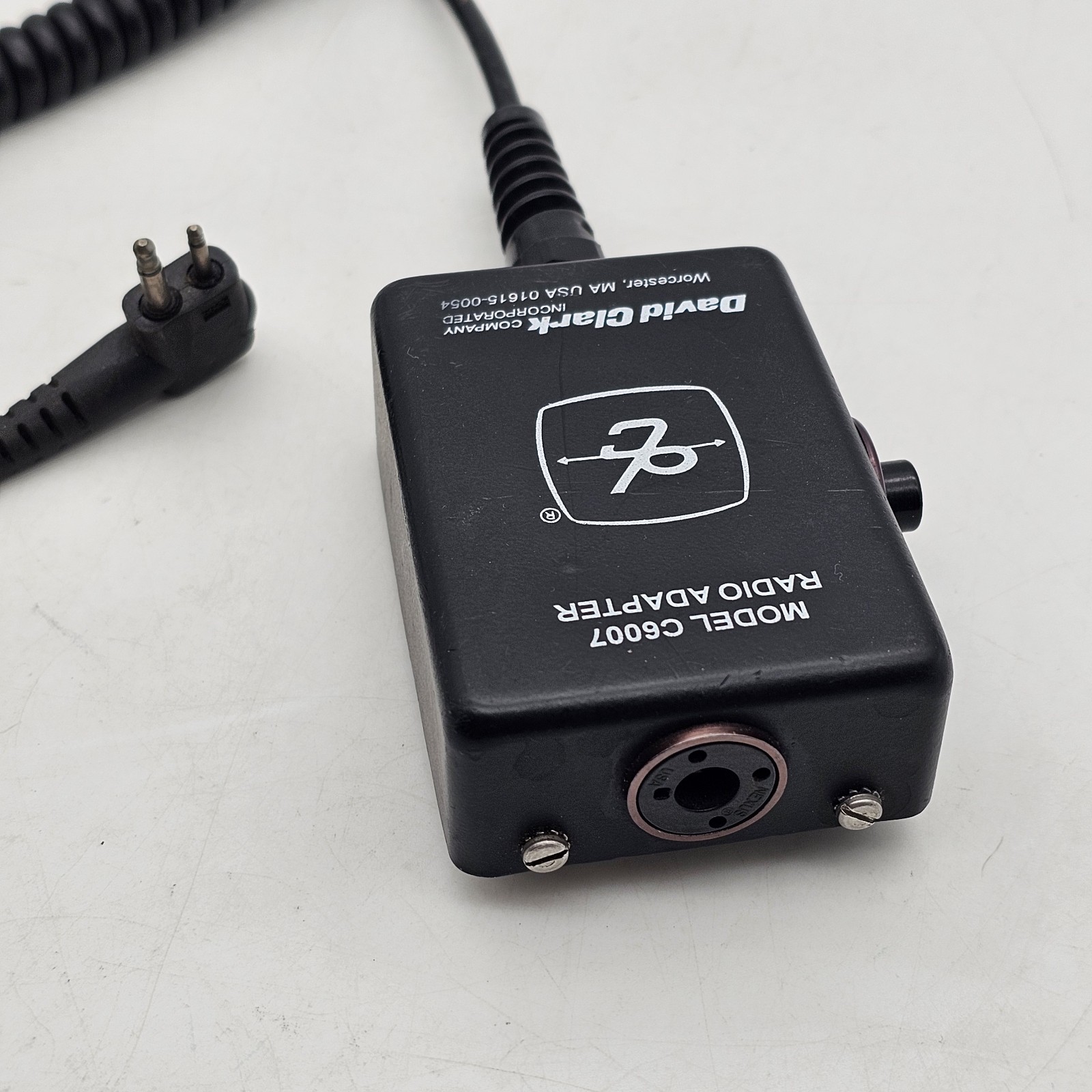 DAVID CLARK MODEL C6007 RADIO HEADSET ADAPTER