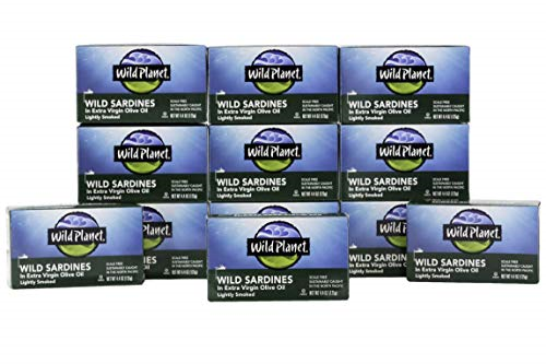 Wild Planet Wild Sardines in Extra Virgin Olive Oil, Lightly Smoked, Keto and of