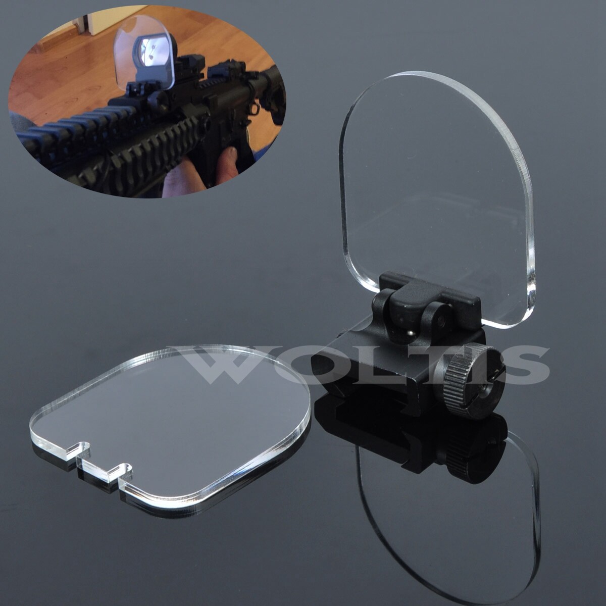 Sight Lens Protector for Airsoft Picatinny Rail Mount Scope Red Dot Sight