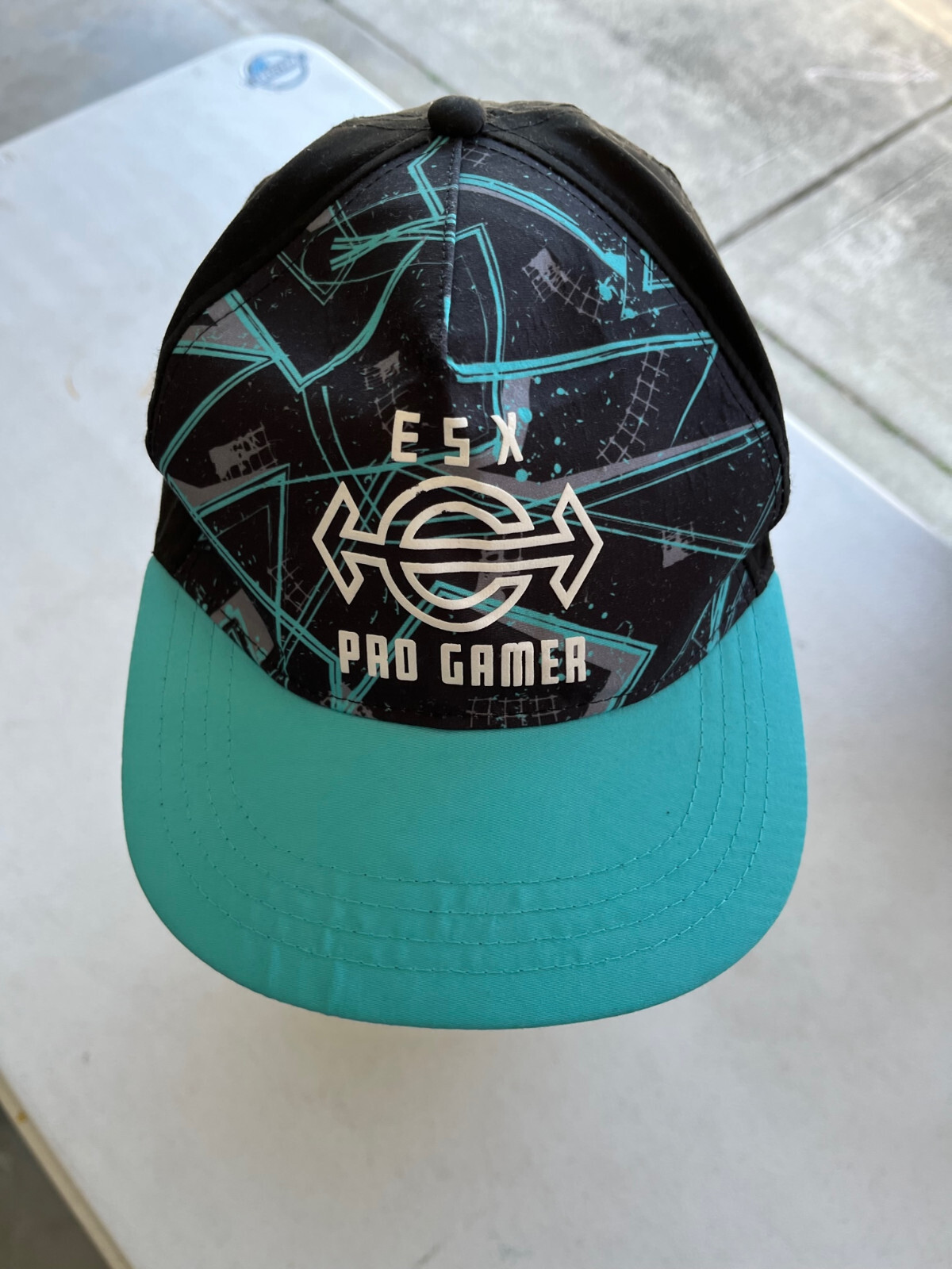 ESX PRO GAMER LOGO HAT Youth Esports Cap Adjustable Snapback Black Teal ESX360!
