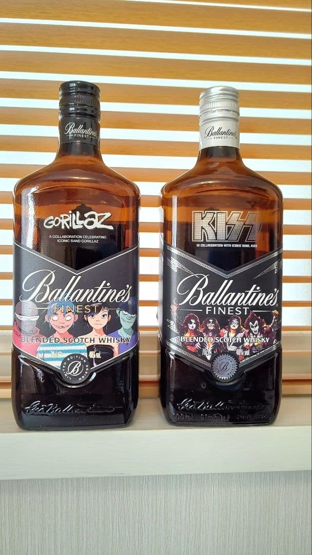 Ballantine's KISS Gorillaz Empty Bottle 700ml Limited Collab Used Display Art