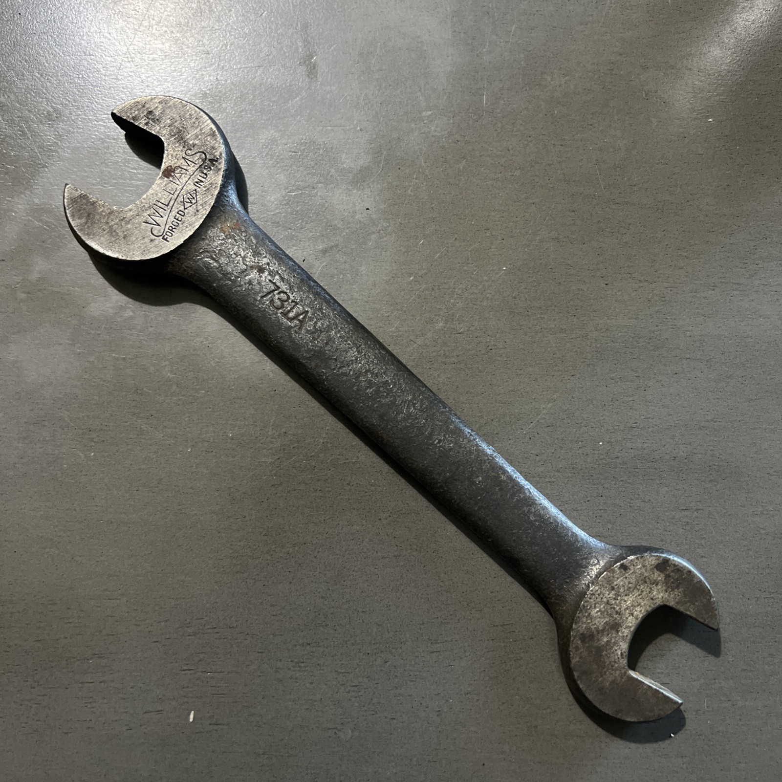 Williams Forged USA 731A  Double Ended Open End Mechanics Wrench 9/16 x 1/2