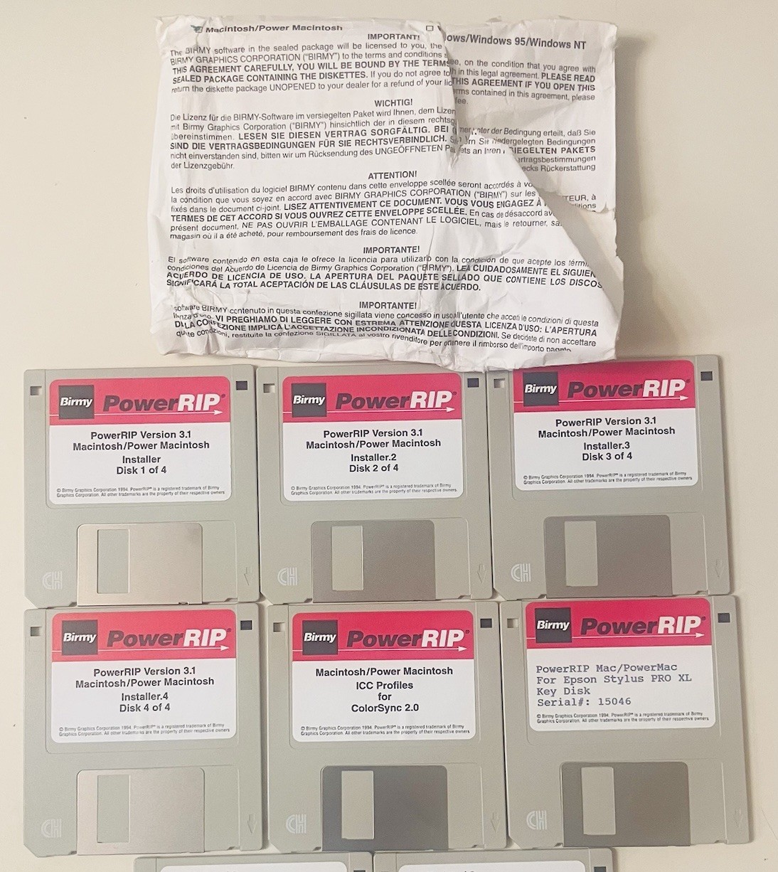 Birmy PowerRIP v3.1 Mac/PowerMac 6-Disk Floppy Set w/ Original Packaging (1994)