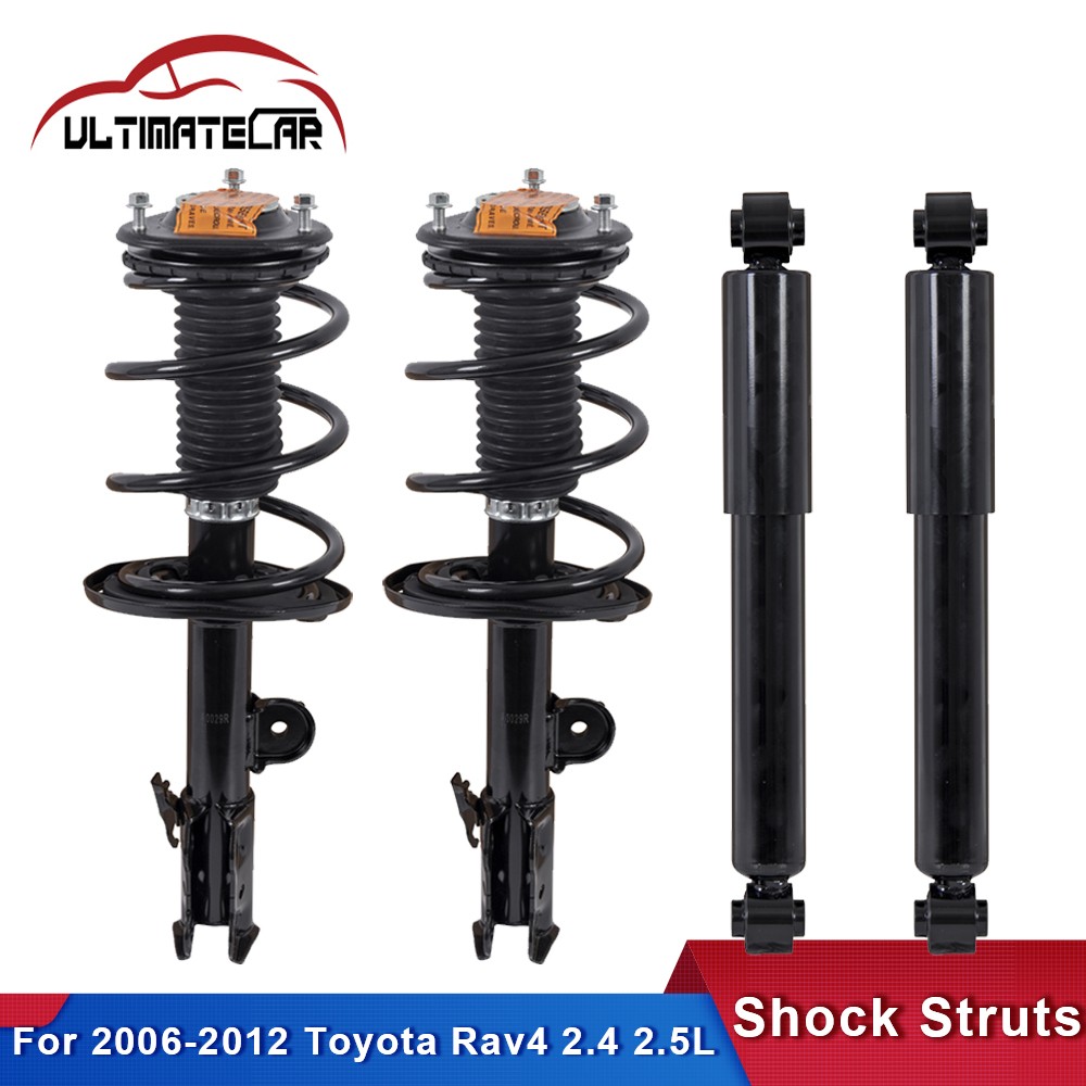Set 4 Front+Rear Shocks Struts w/ Coil Spring Assembly For 2006-2012 Toyota Rav4