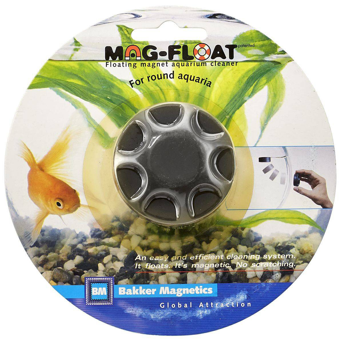Mag-Float 20 Round Fishbowl Floating Magnetic Glass Cleaner for Round Aquariums