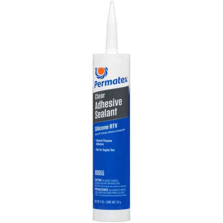 Permatex 80855 Clear Silicone RTV Adhesive Sealant 11oz