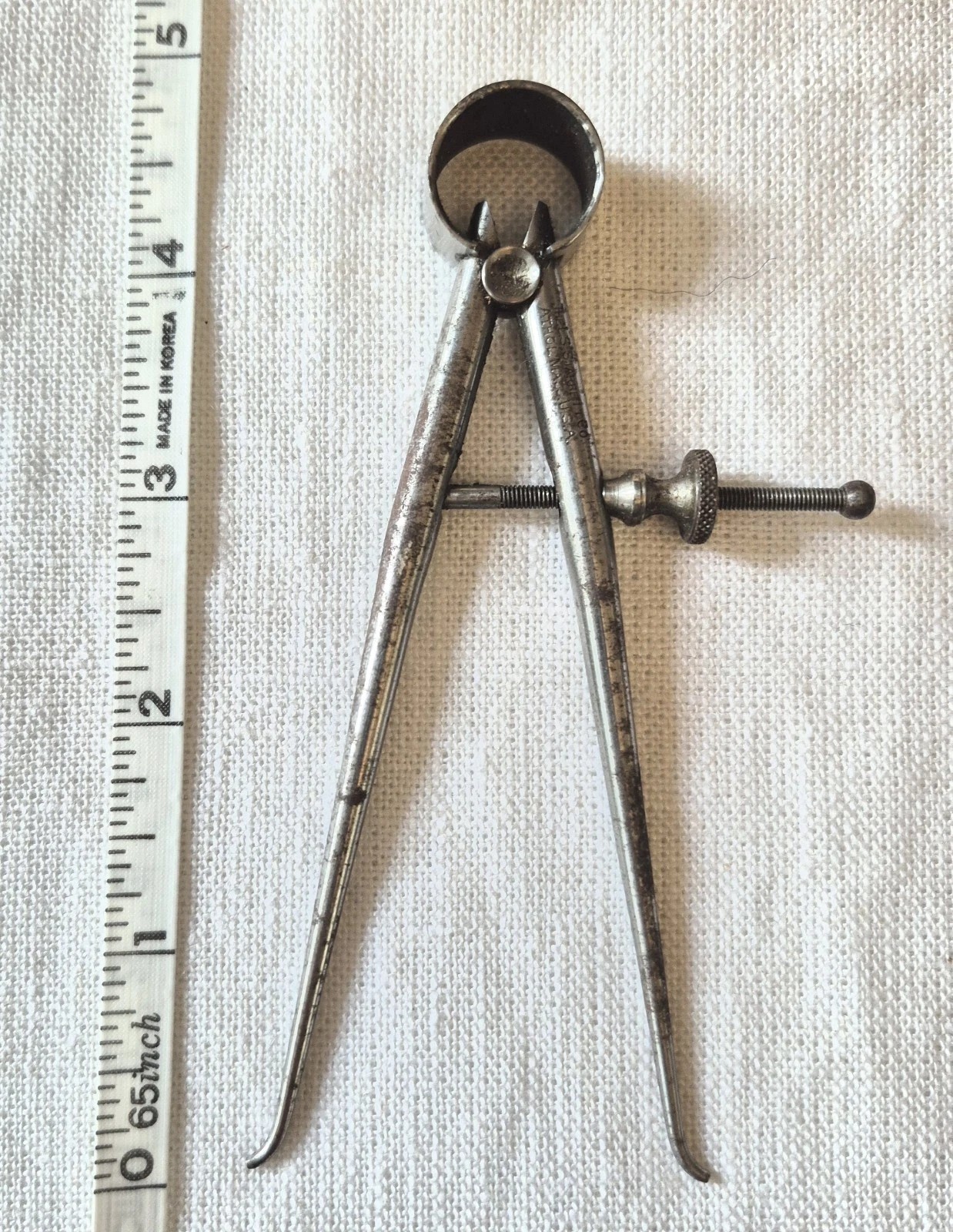 Vintage L.S Starett 5" Caliper/ Divider Athol Machine Company Made In USA