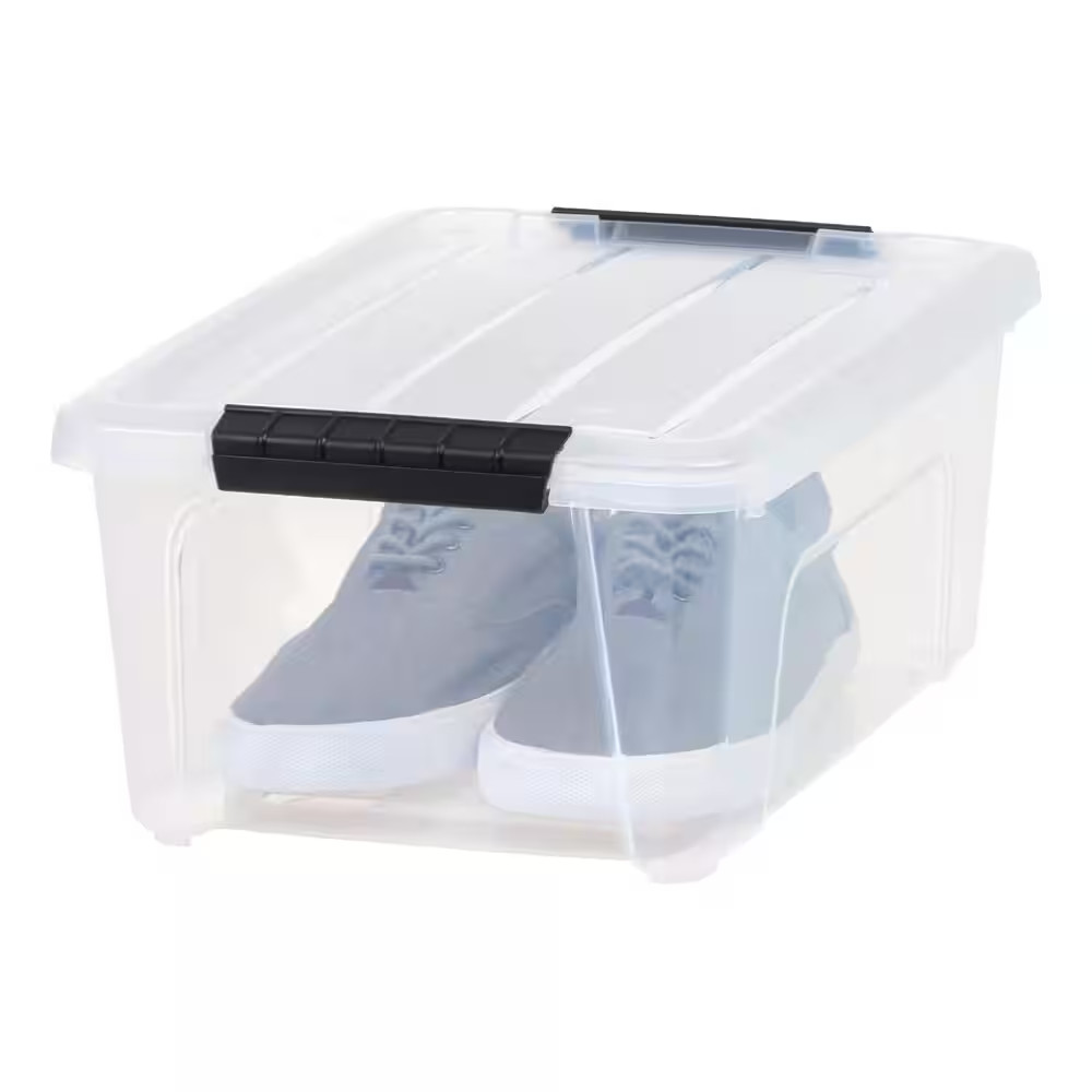 13.5 Qt./3.4 Gal. Buckled Clear Box, Clear (6-Pack)