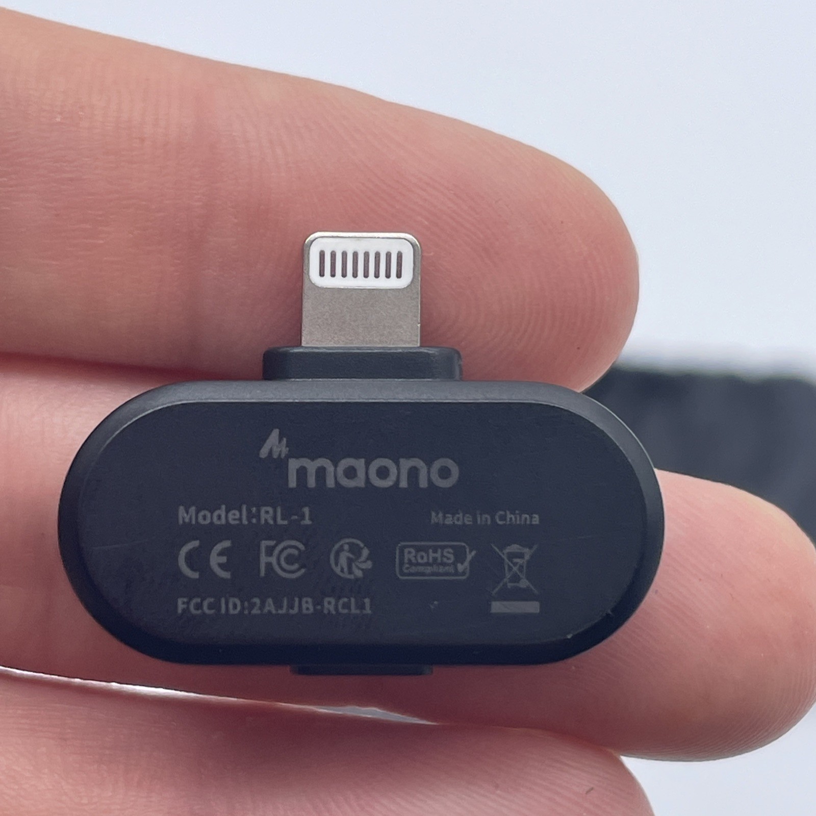 Maono PD200W Wireless Lightning Microphone Receiver for Apple iPhone/iPad Black