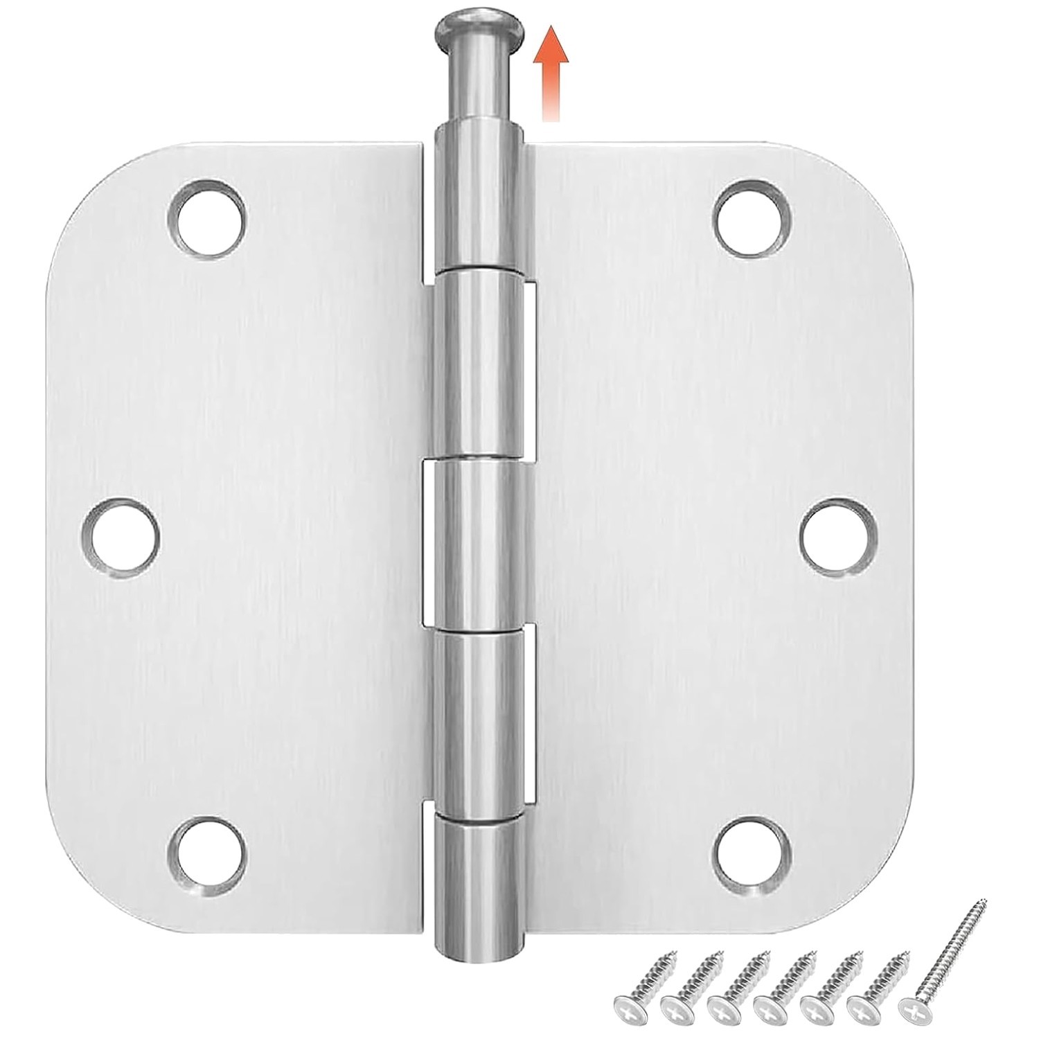 Silver Hardware 3.5x3.5" Door Hinges, 24 Pack