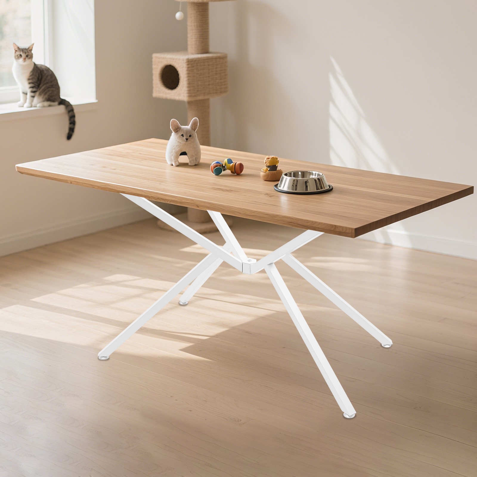 White Metal Table Legs Table Crossed-leg Modern Dining Table Legs Furniture Legs