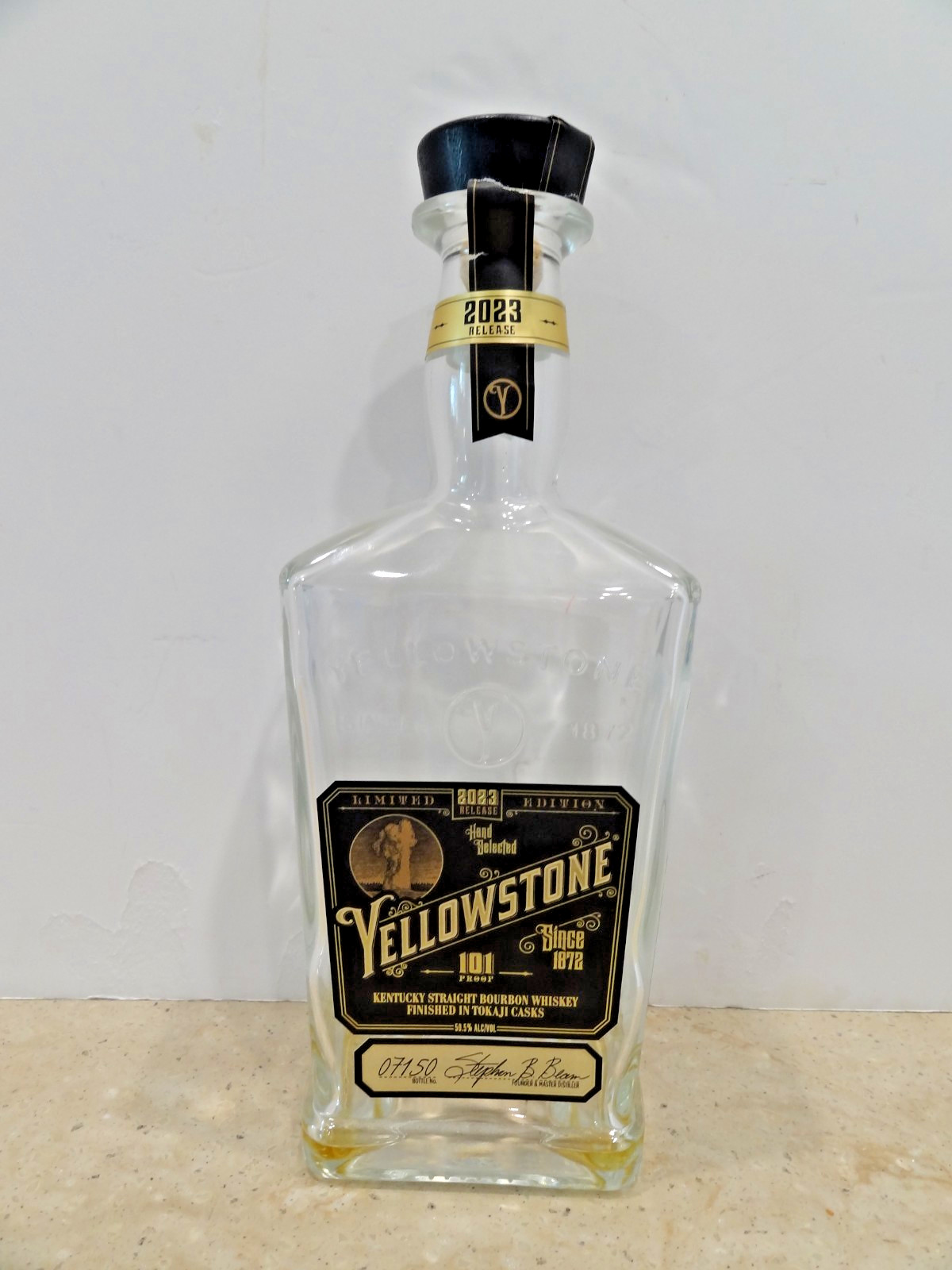 Yellowstone Limited Edition 2023 Bourbon Whiskey Empty 750ML Bottle