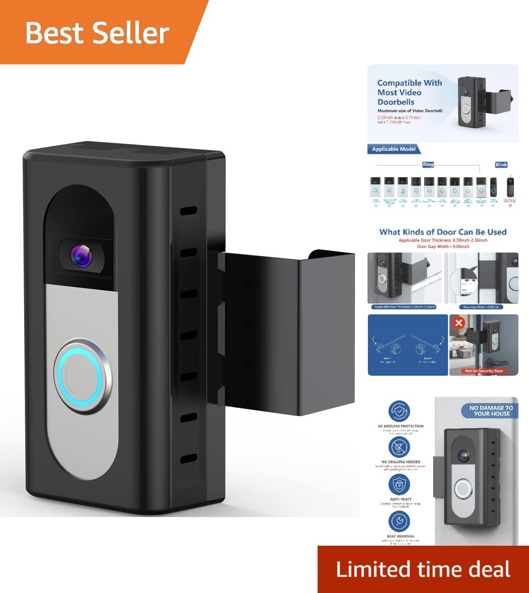 Anti-Theft Video Doorbell Mount Compatible with Ring/Blink Wireless Video Doo...