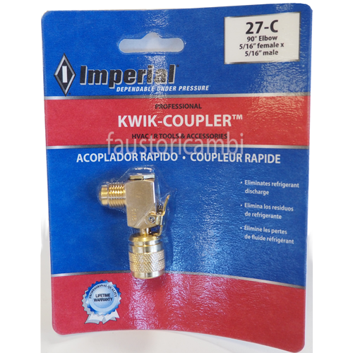 IMPERIAL FITTING QUICK FITTING ANGLE 5/16 SAE 27-C CURVED FITTING ADAPTER