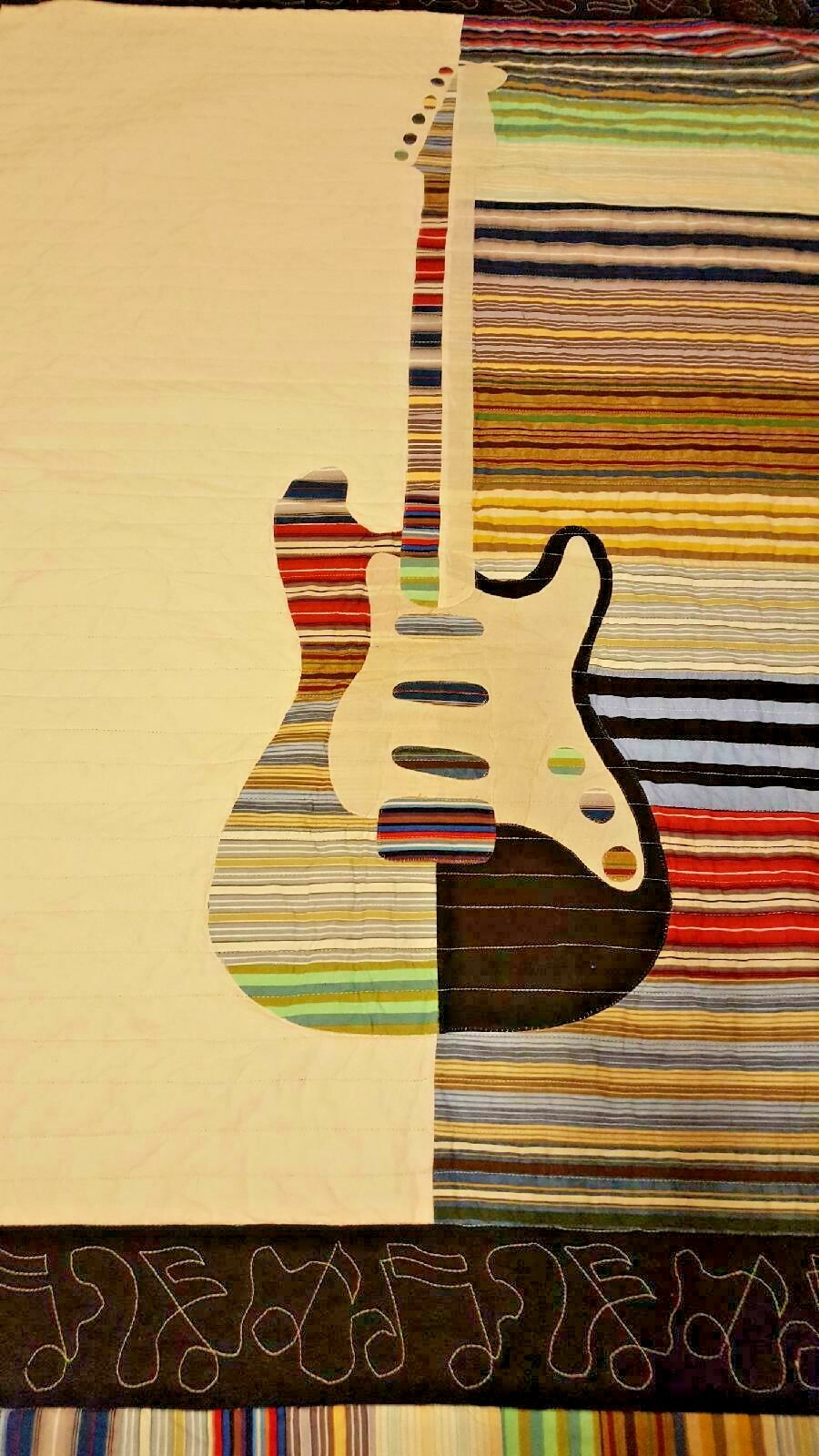 Quilt Pattern - "Rock On" Guitar Applique (57" X 50")