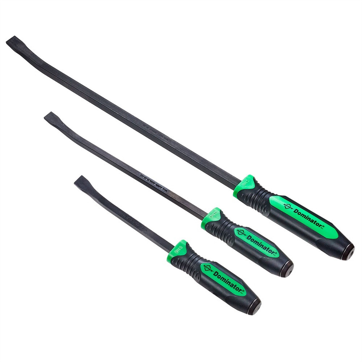 Mayhew Tools 14071GN 3-Piece Dominator Curved Pry Bar Set, Green
