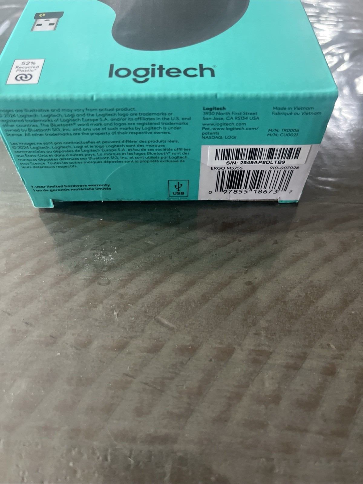 New Logitech Ergo M575S Wireless Trackball Mouse, Wireless Ergonomic Mouse