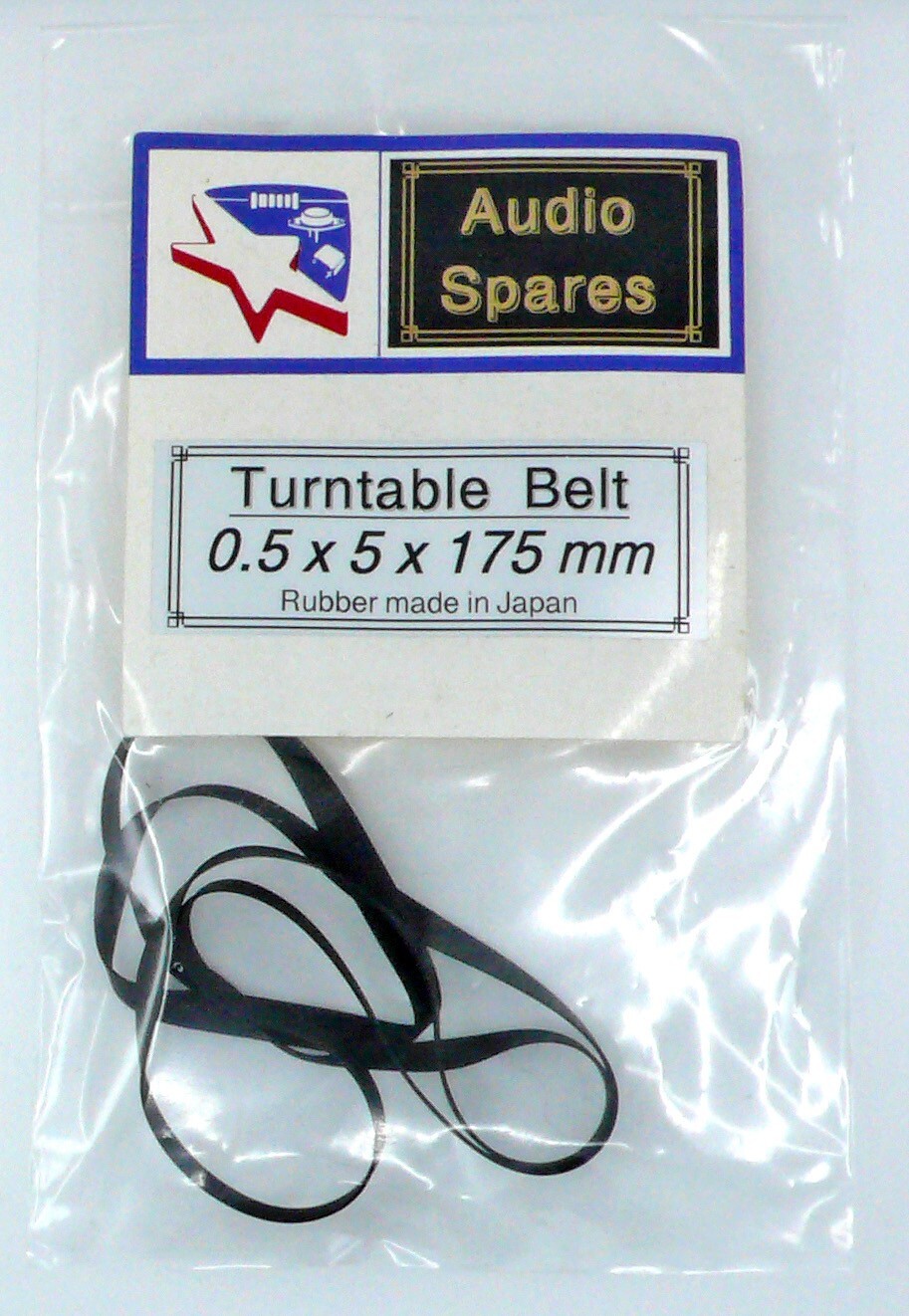 Turntable Belt : Diameter A = 175 mm x Thickness B = 0.5 mm x Width C = 5 mm