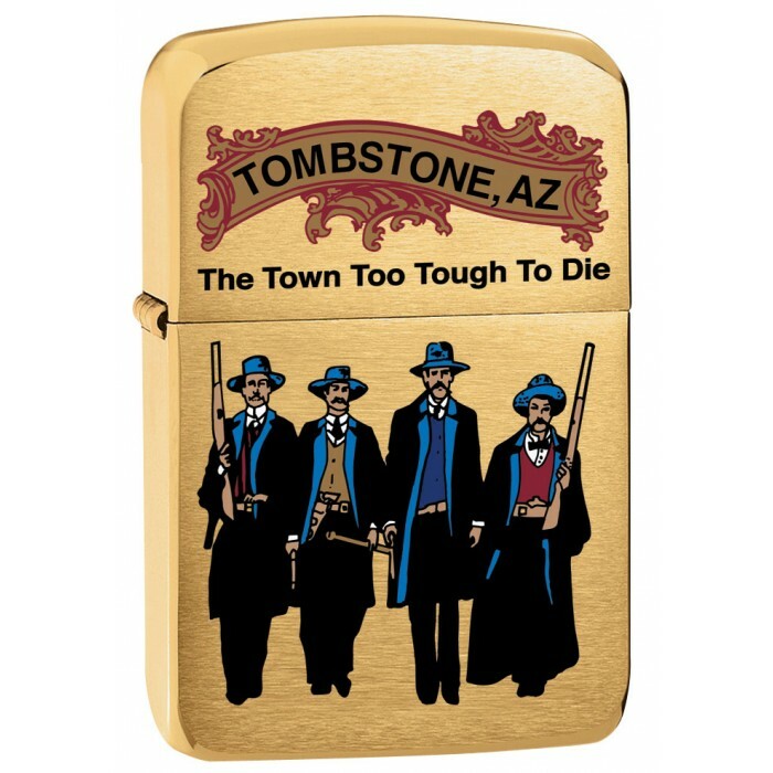 ZIPPO Tombstone, Arizona Brushed Brass LIGHTER