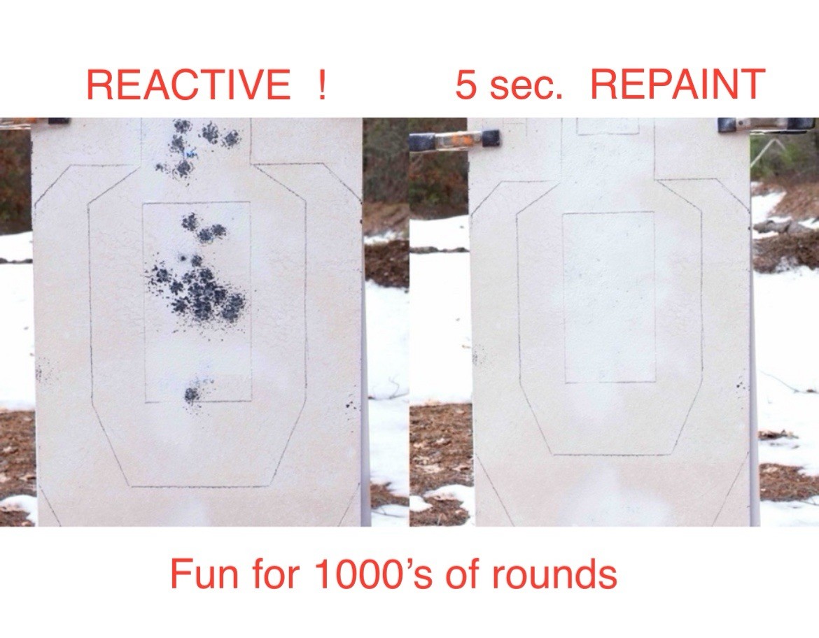 Full Size Self Healing Targets- Silhouette , White Reusable Rubber