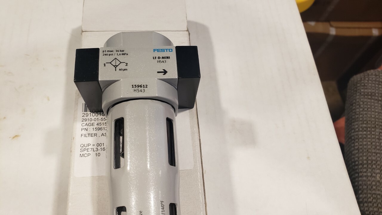 (2) FESTO CORPORATION FILTER ASSY 159612 - 2910-01-554-3503