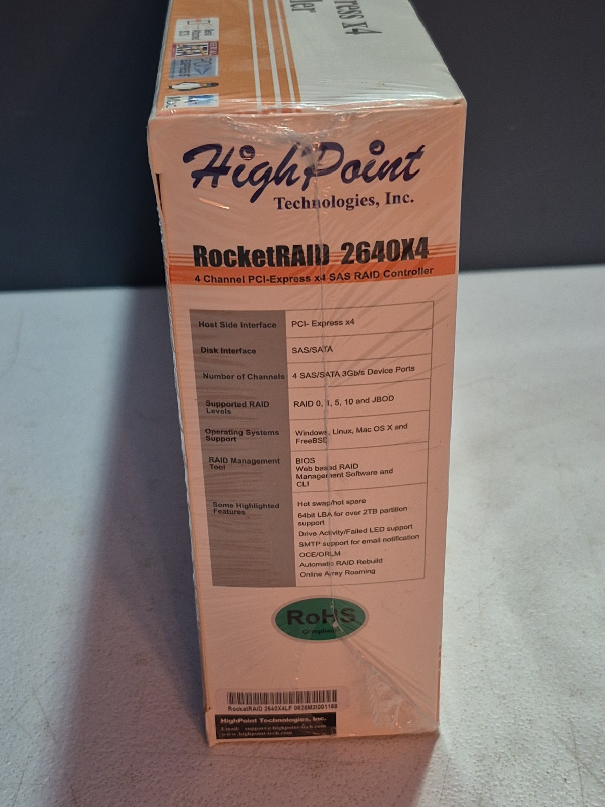 High Point RocketRAID 2640X4 4 Channel PCI-Express x4 SAS RAID Controller NEW