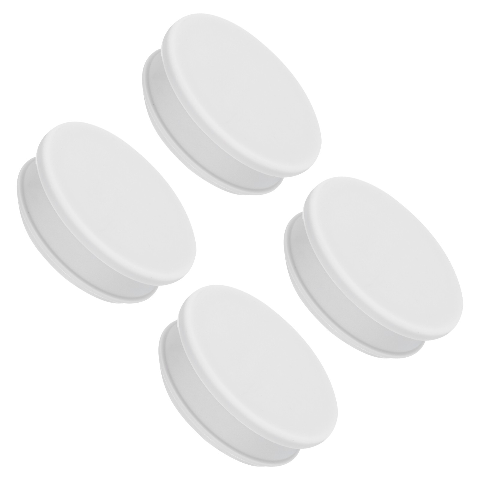 4pcs Silicone Hole Plugs Flush Type Panel Round Hole Plugs 48.6mm Diameter Grey