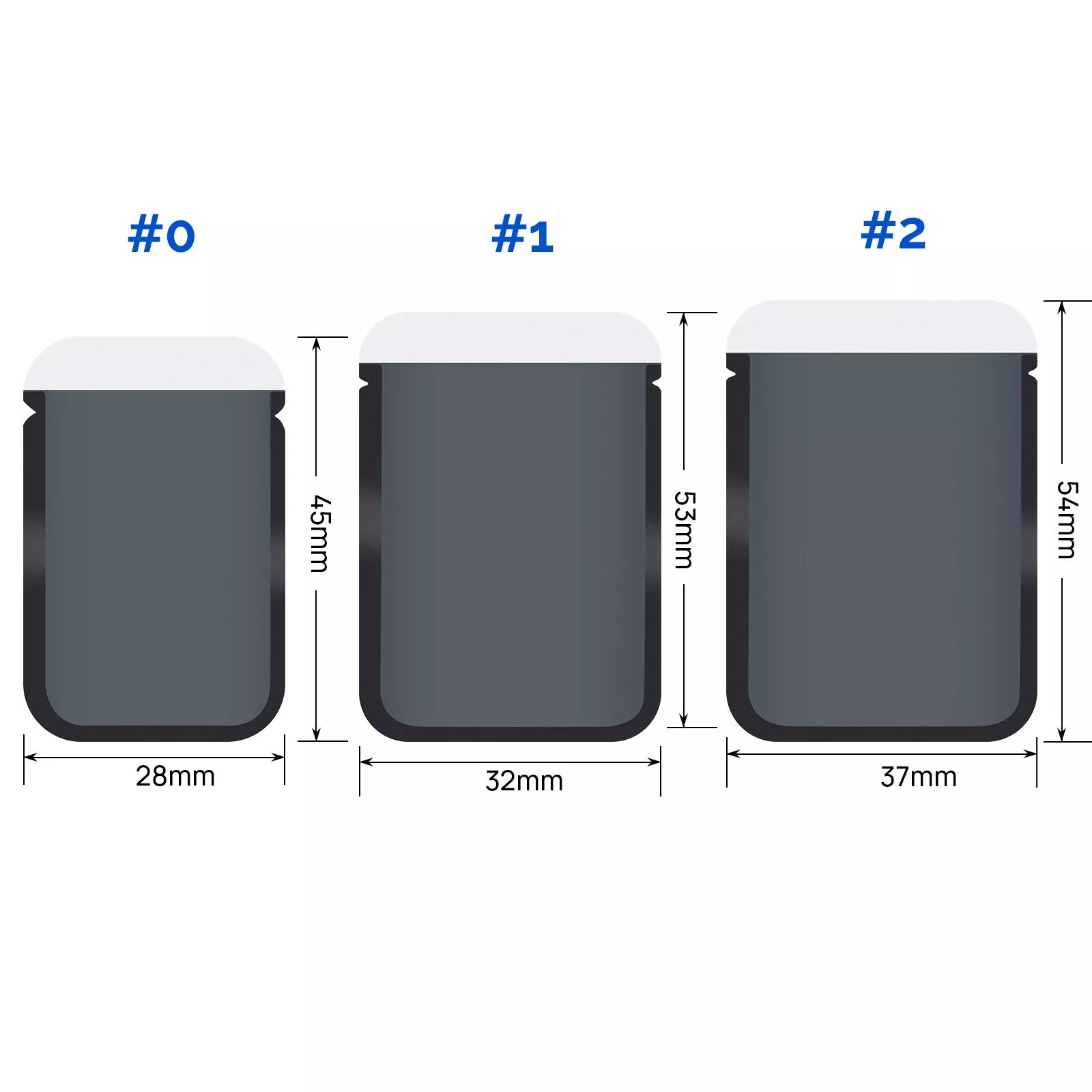 Dental X-Ray Phosphor Imaging Plate Barrier Envelopes #0/1/2 Vertical Opening