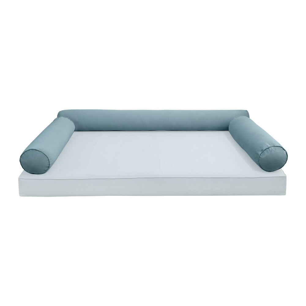 STYLE V6 Twin Velvet Pipe Trim Indoor Daybed Bolster Pillow |COVER ONLY| AD355