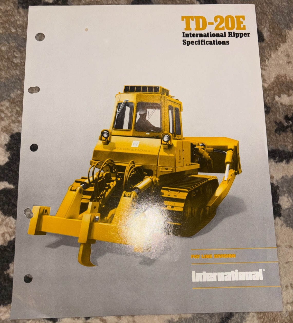 International Harvester TD-20E Ripper Brochure AMIL25