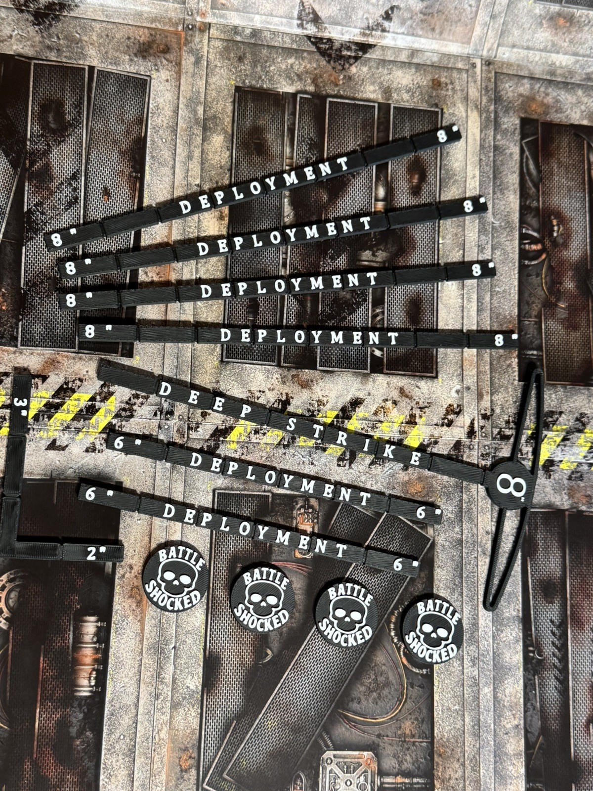 40K Warhammer 11th ed Deep Strike & Deployment Zone Marker Set - Battle Shocked