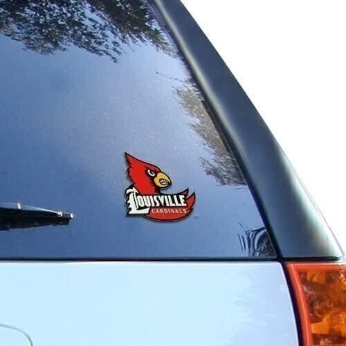 University of Louisville Cardinals 3 Inch Static Cling, Full Clear Adhesive...
