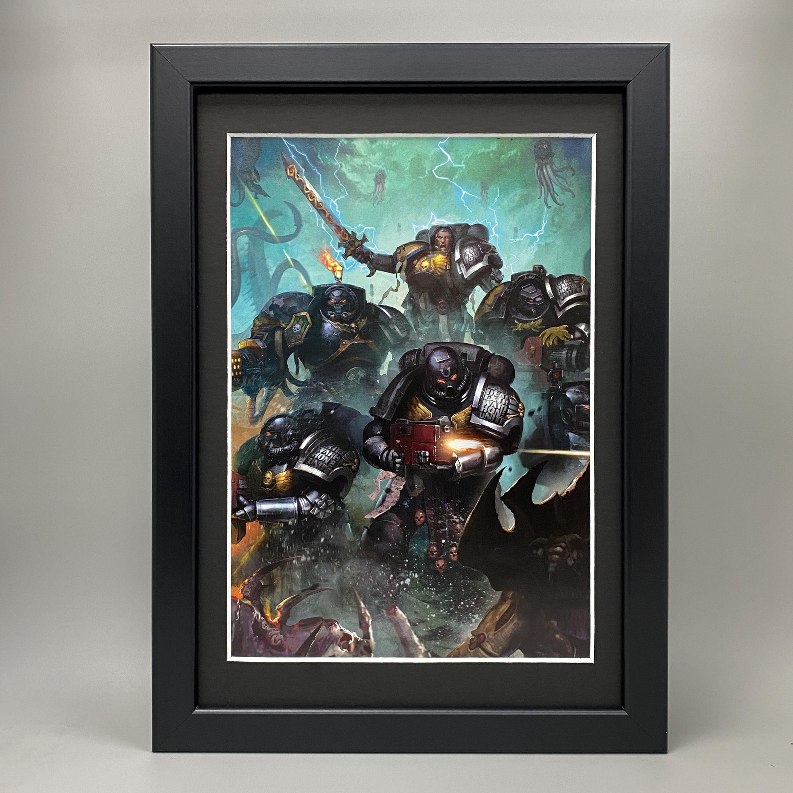 DEATHWATCH FRAMED ART. SPACE MARINES, ADEPTUS ASTARTES, WARHAMMER 40,000, 40K