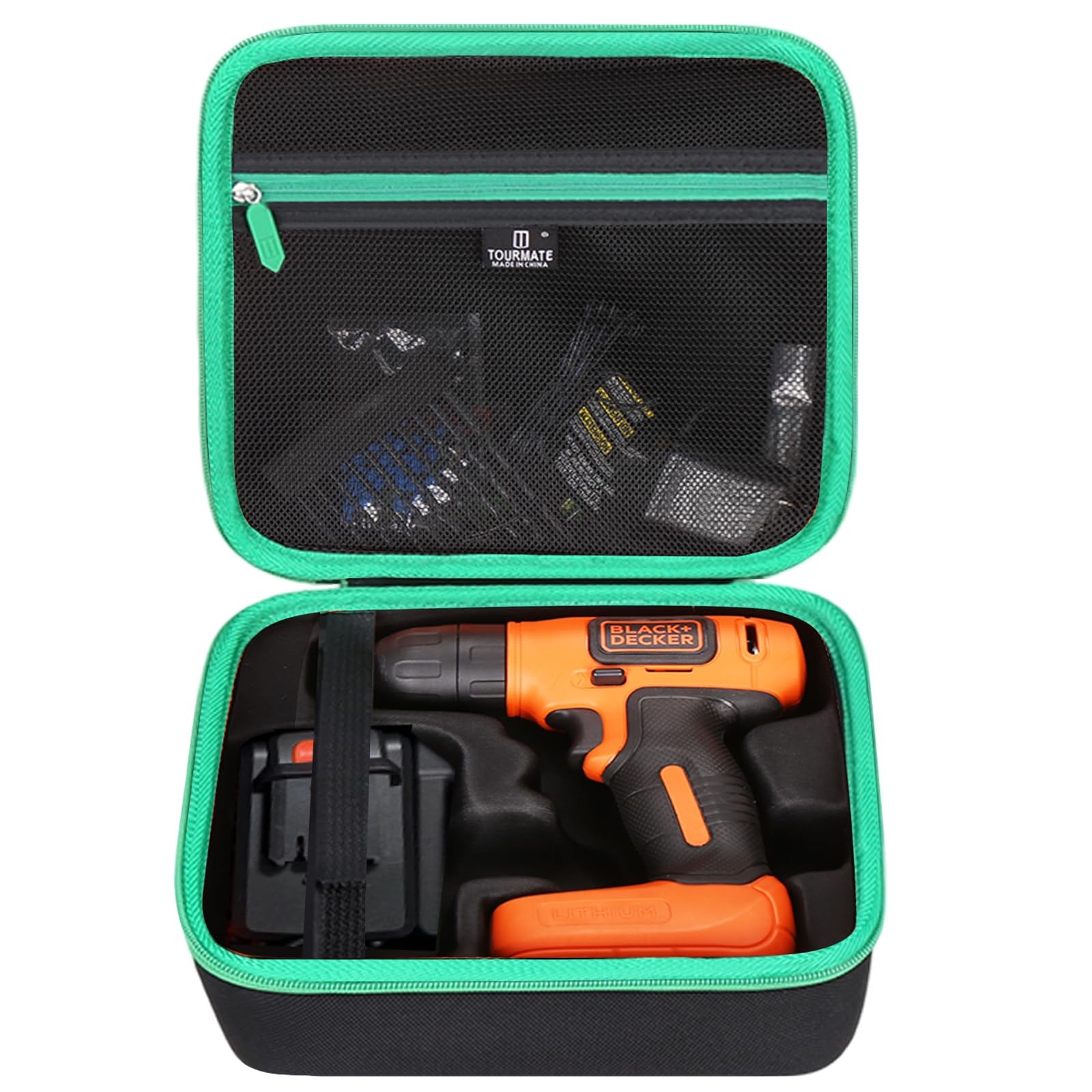 Hard Travel Case for BLACK+DECKER 8V MAX* Cordless Drill with 43 Piece Access...