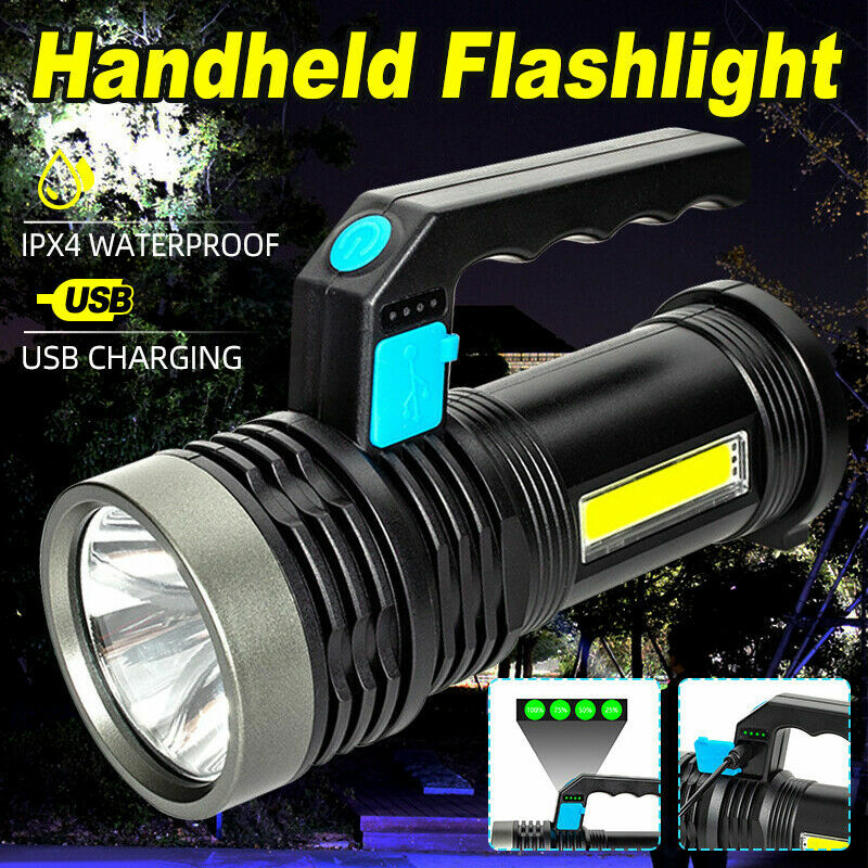 350000000 Lumen Super Bright LED Tactical Flashlight Rechargeable LED Work Light