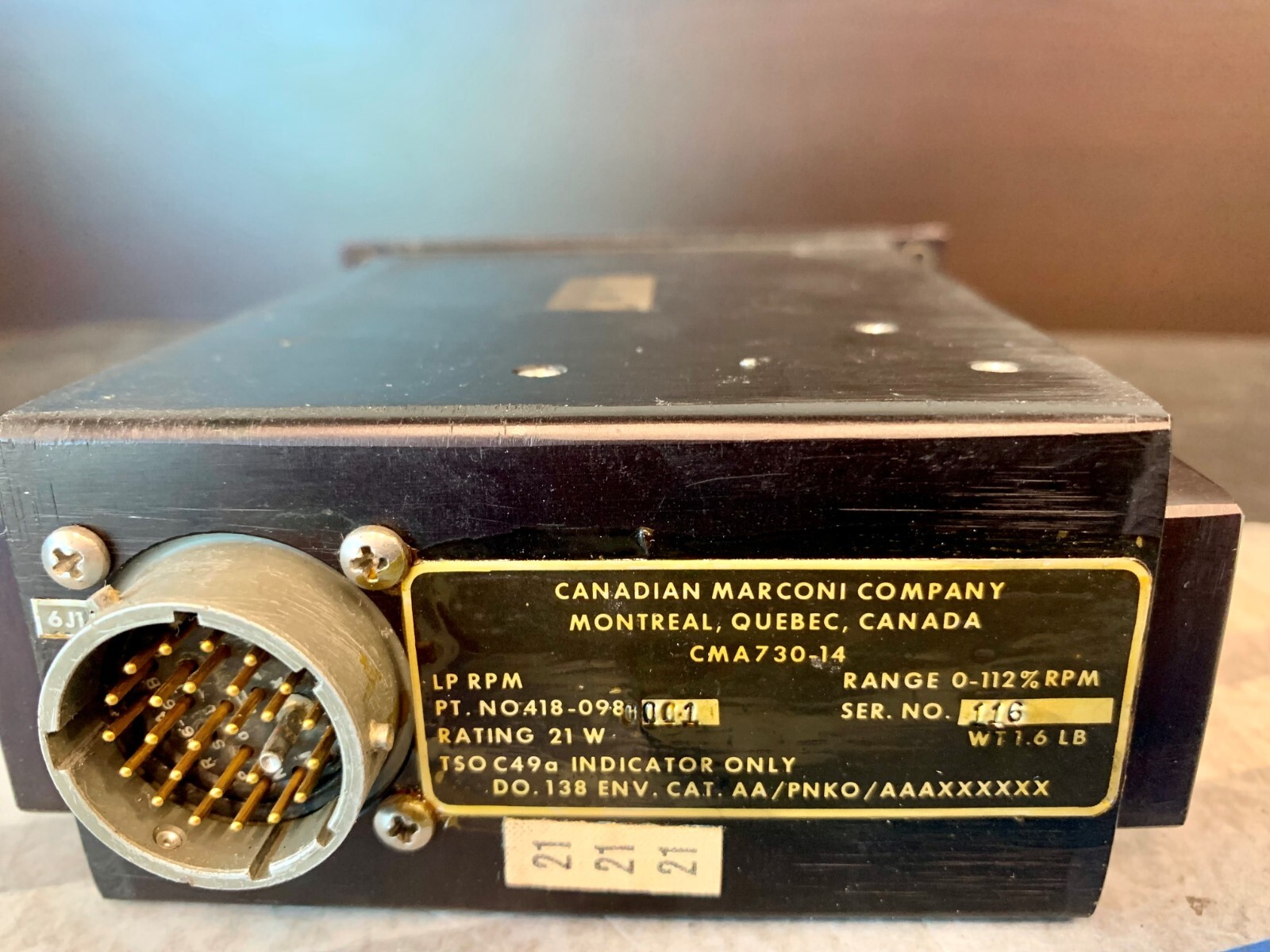 Indicator 418-098-0001 Removed Working