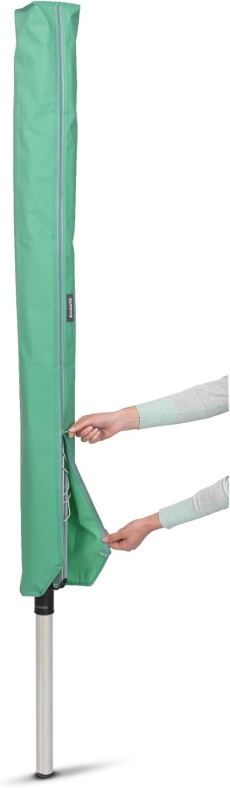 Superior 197ft Height-Adjustable Outdoor Clothesline with Cover & Ground Spike