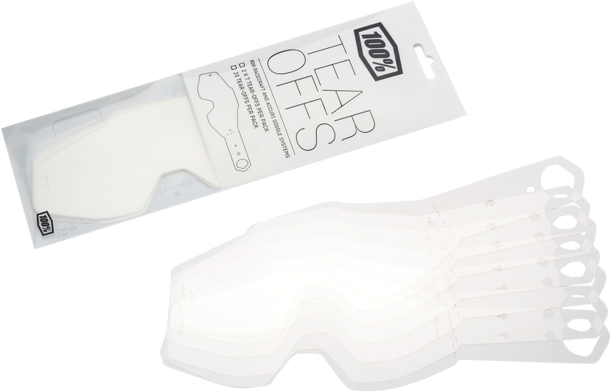 100% Racecraft/Accuri/Strata Goggle Tear-Offs — Laminated 5901300001