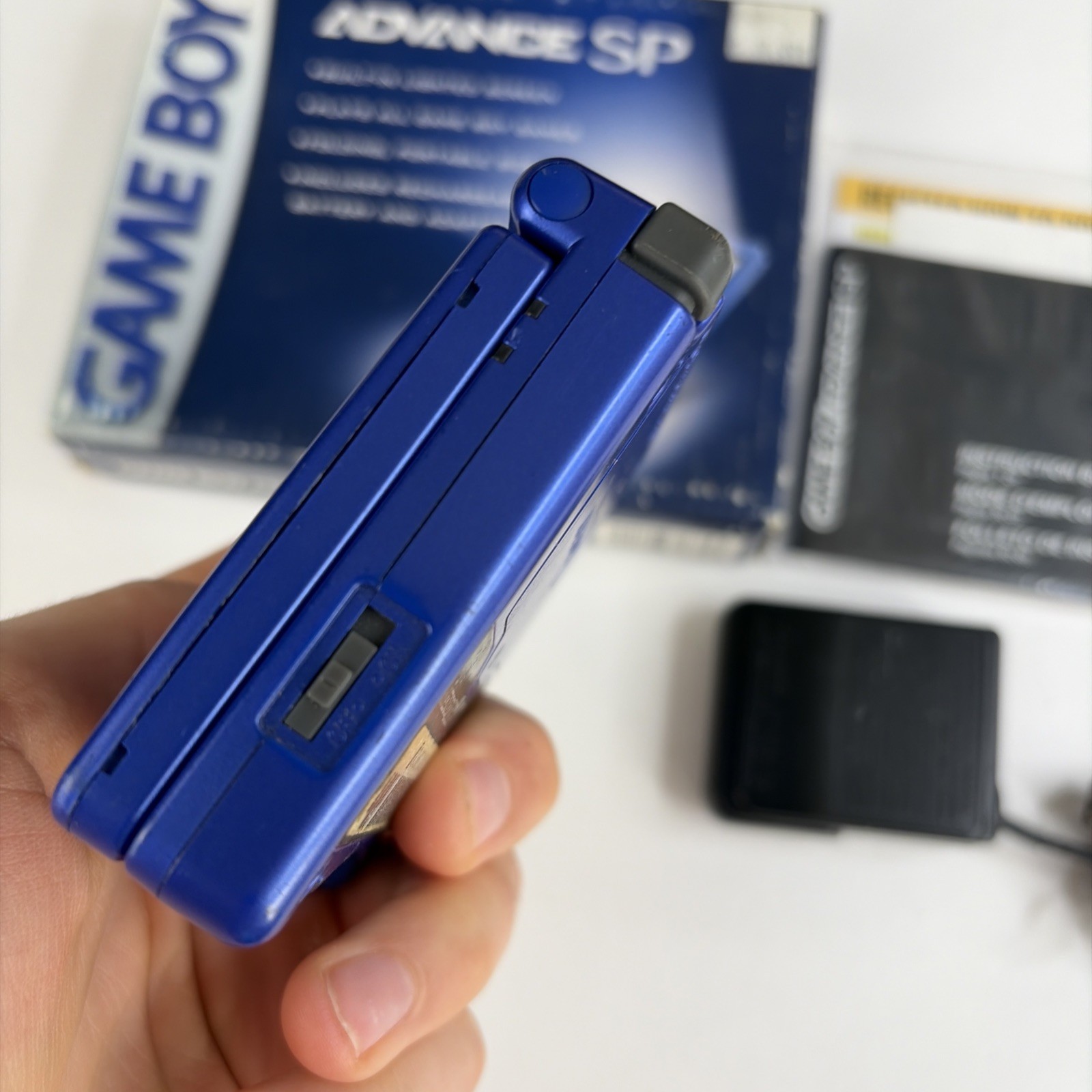 Nice! OEM Nintendo GameBoy Advance SP In Box Cobalt Blue System Complete