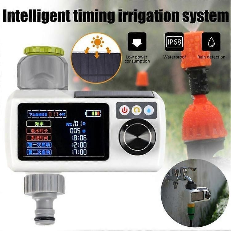 YUGE Solar Automatic Watering Timer Garden Smart Irrigation Controller