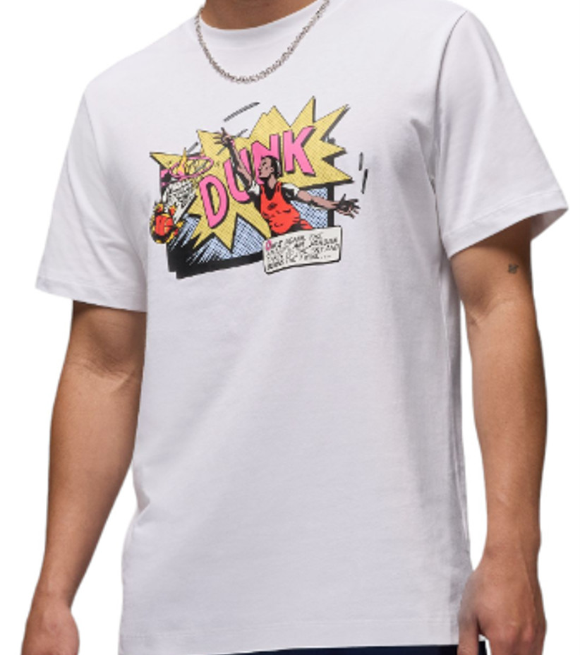 Nike Men's Air Jordan Brand Dunk Tee White/Multi FZ1939-100 i