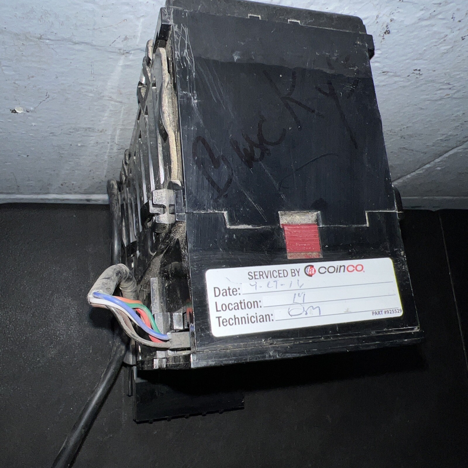 Coinco Vantage VL61B44US24 110/24 Volt Bill Validator (UNTESTED)