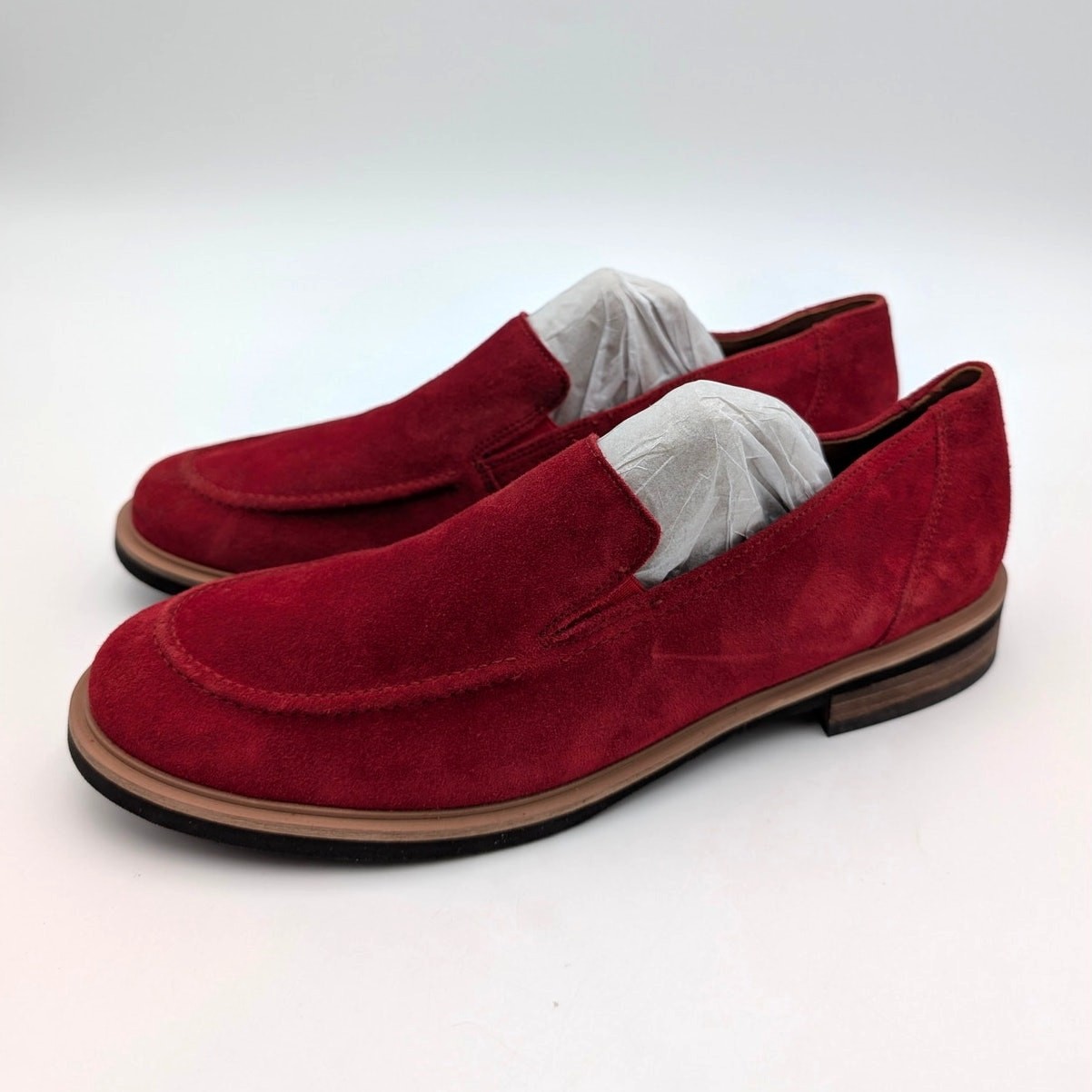 Paul Green Shelby Moc Toe Slip-On Shoes Women's Red Soft Size US9/UK6.5 EU39.5